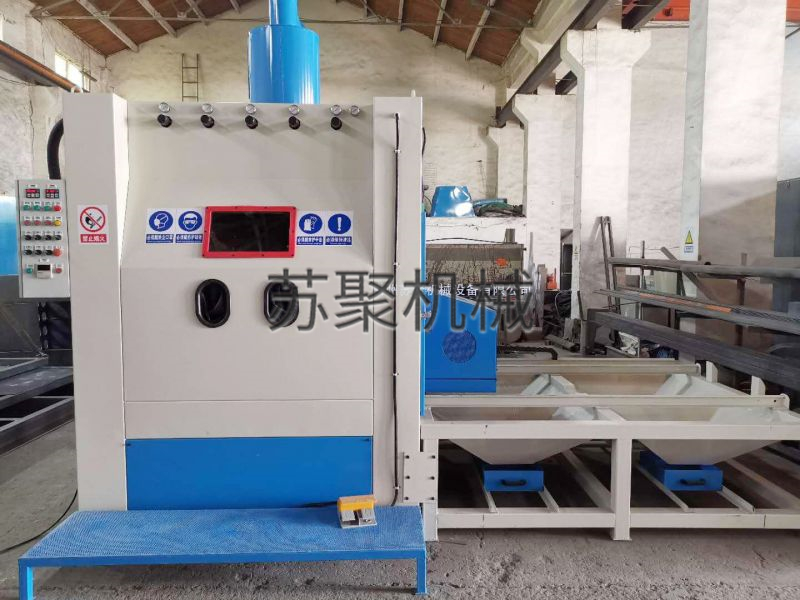 手動(dòng)臺車(chē)轉盤(pán)噴砂機