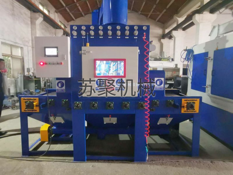 模具自動(dòng)輸送式噴砂機