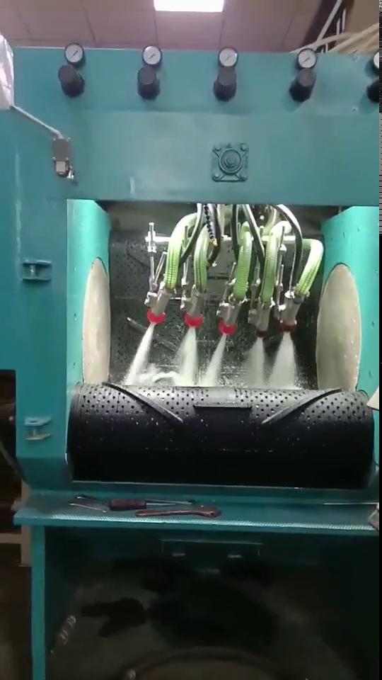 自動(dòng)履帶式噴砂機工作視頻